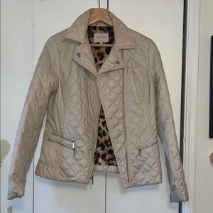 Laundry by Shelli Segal: Tan Puffer Bomber Jacket